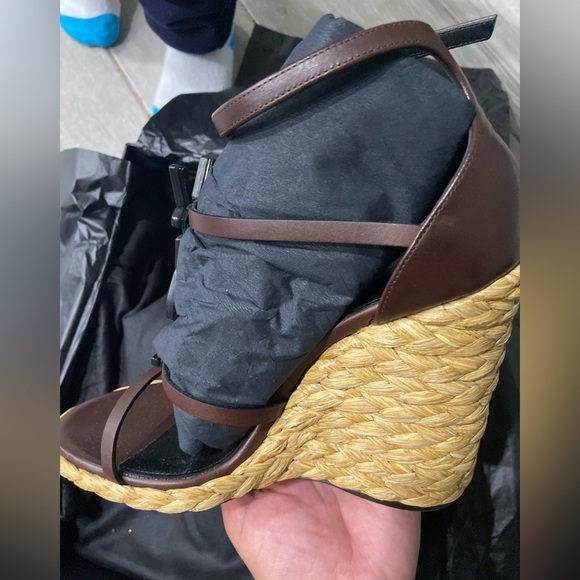 CASSANDRA WEDGE ESPADRILLES IN SMOOTH LEATHER - Picture 4 of 12